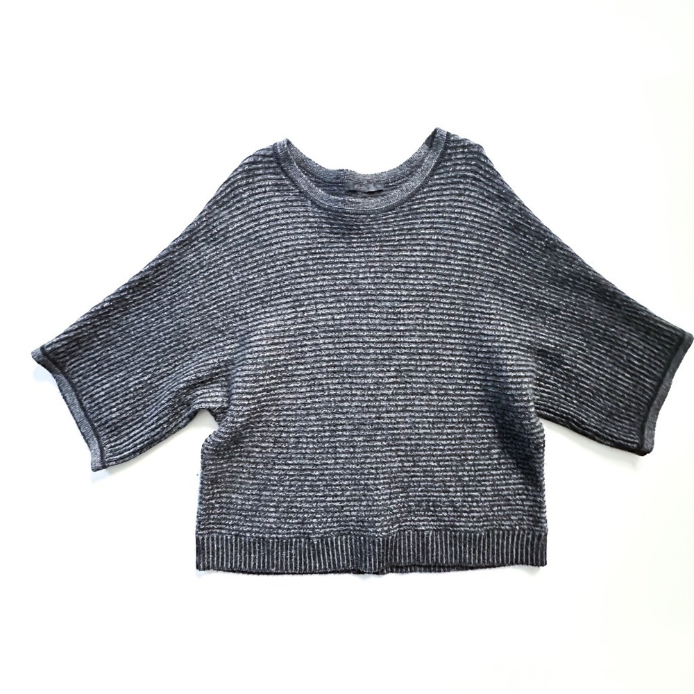 Raffi 100% Cashmere‎ Chunky Knit Sweater Dolman Sleeve Gray - Size S/M